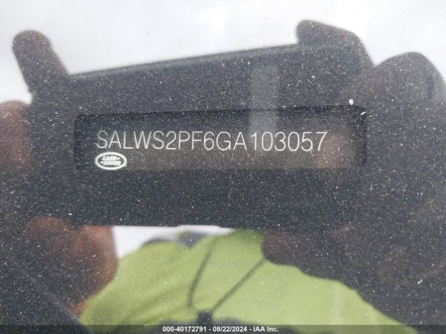 SALWS2PF6GA103057 Land Rover Range Rover Sport 3.0l V6 Supercharged Hse