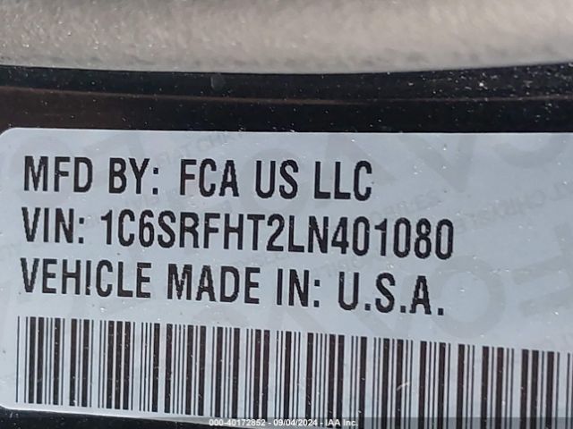 1C6SRFHT2LN401080 RAM 1500 Limited  4x4 5'7 Box