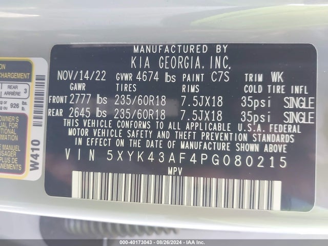 KIA Sportage Sx 2023 5XYK43AF4PG080215 Image 9
