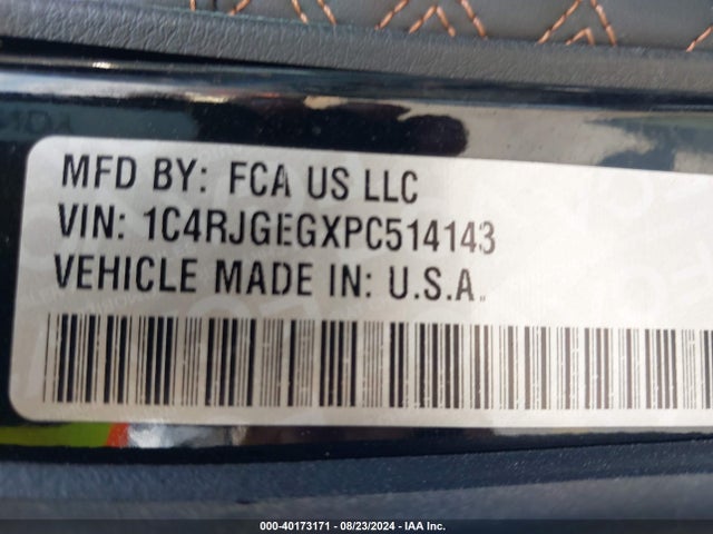 1C4RJGEGXPC514143 Jeep Grand Cherokee Summit 4x2