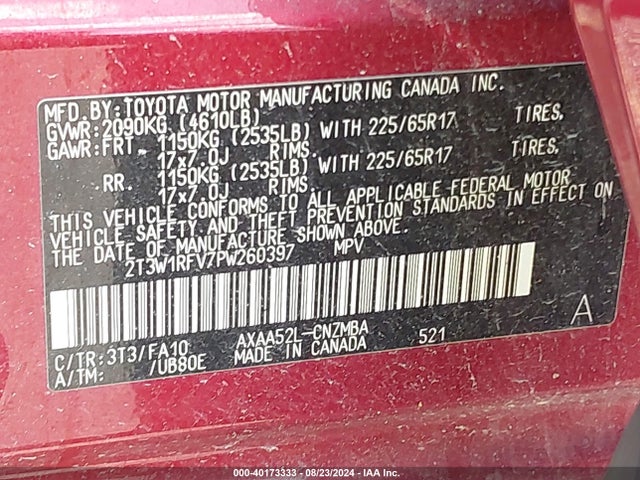 Toyota Rav4 Xle 2023 2T3W1RFV7PW260397 Image 9