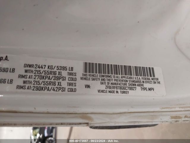 ZFBERFBT8G6C79927 RAM Promaster City Tradesman Slt
