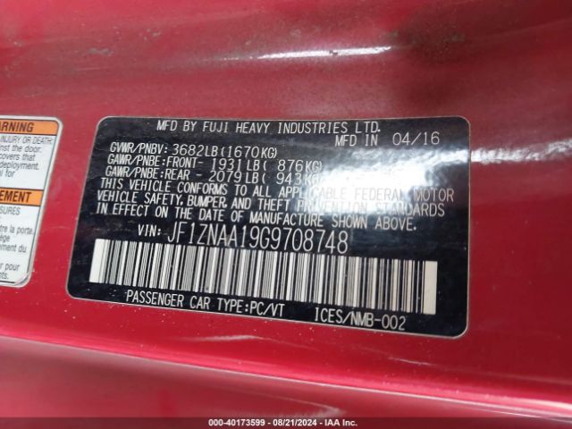JF1ZNAA19G9708748 Scion FR-S