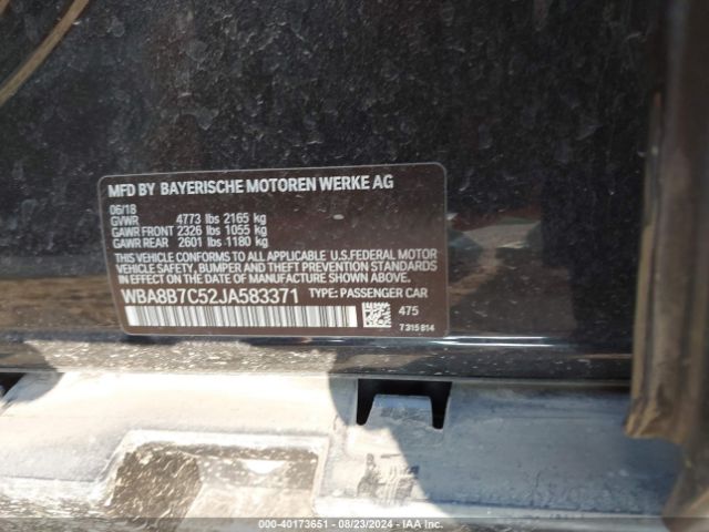 WBA8B7C52JA583371 BMW 340i Xdrive