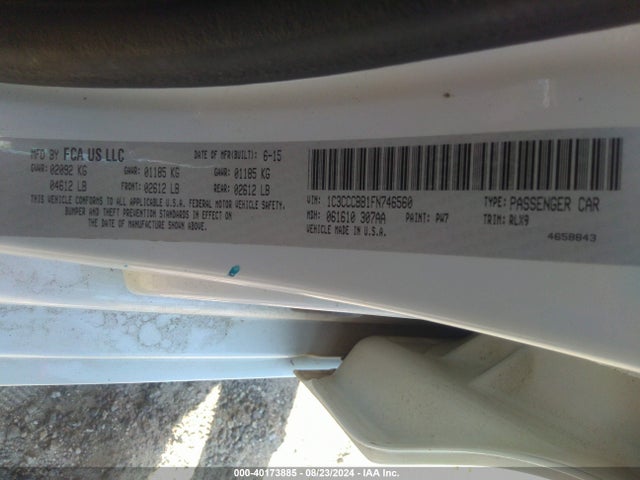 1C3CCCBB1FN746560 Chrysler 200 S