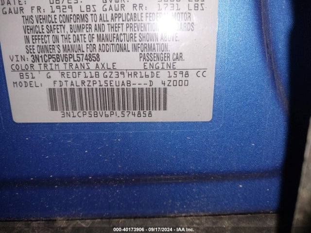 Nissan Kicks S Xtronic Cvt 2023 3N1CP5BV6PL574858 Image 9