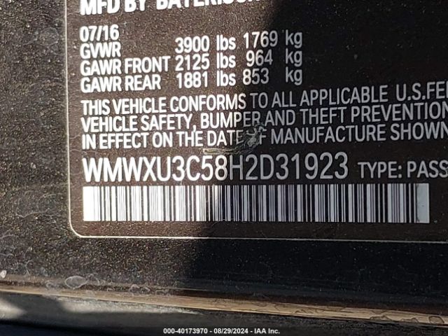 WMWXU3C58H2D31923 Mini Hardtop Cooper S
