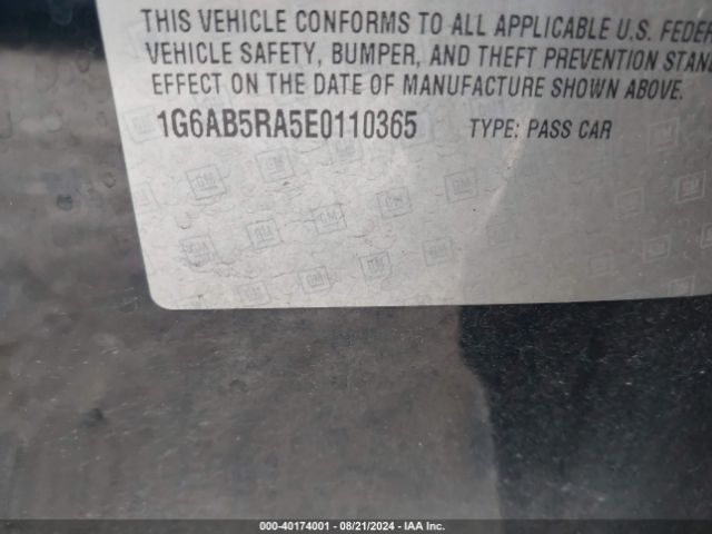 1G6AB5RA5E0110365 Cadillac ATS LUXURY