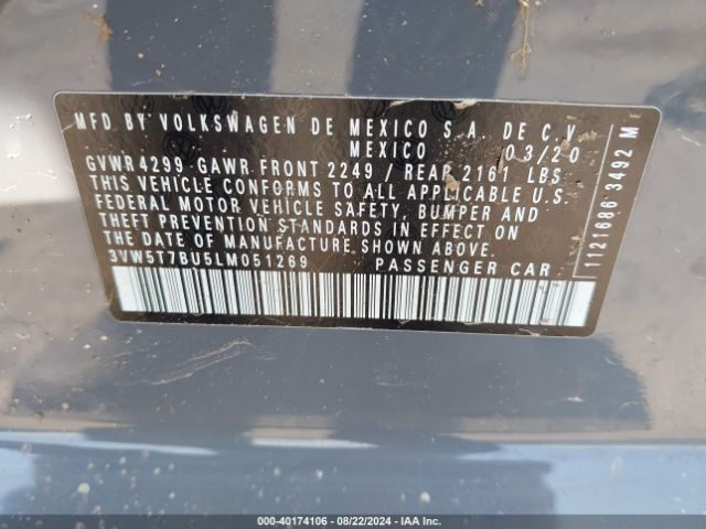 3VW5T7BU5LM051269 Volkswagen Jetta Gli 2.0t Autobahn/2.0t S