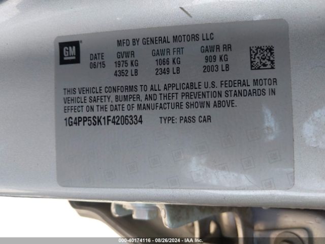 1G4PP5SK1F4206334 Buick Verano