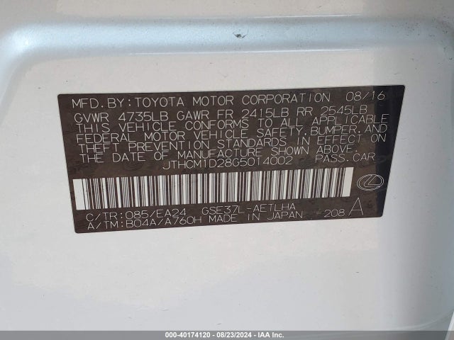 JTHCM1D28G5014002 Lexus IS 300