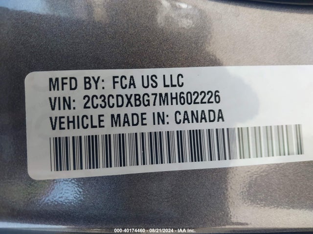 Dodge Charger Sxt Rwd 2021 2C3CDXBG7MH602226 Image 9