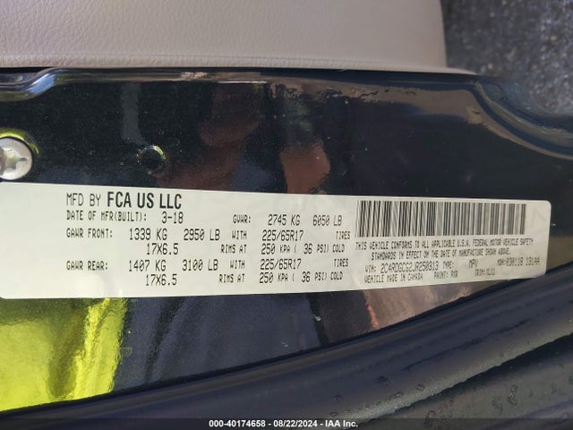 Dodge Grand Caravan Sxt 2018 2C4RDGCG2JR250313 Image 9