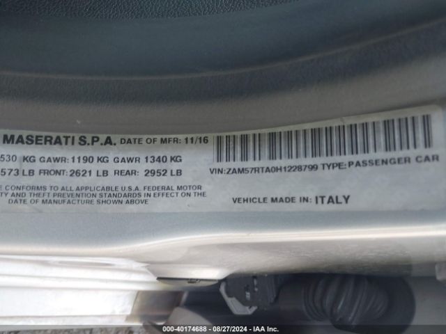 ZAM57RTA0H1228799 Maserati Ghibli S Q4