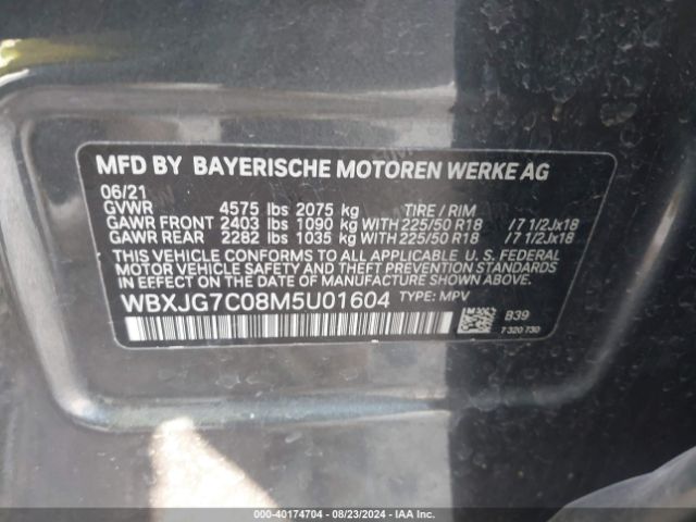 WBXJG7C08M5U01604 BMW X1 Sdrive28i