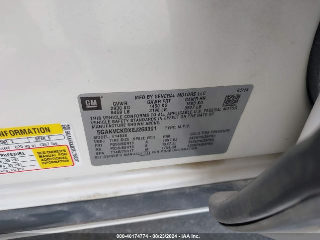 5GAKVCKDXEJ268391 Buick Enclave Premium