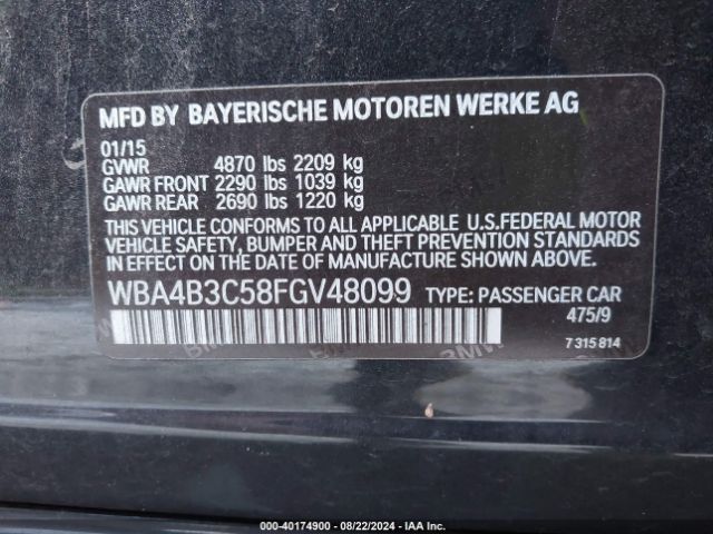 WBA4B3C58FGV48099 BMW 435i Gran Coupe Xdrive