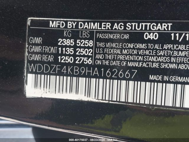 WDDZF4KB9HA162667 Mercedes-Benz E 300 4matic