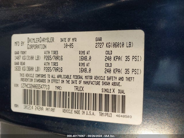 2006 MITSUBISHI RAIDER 1Z7HC32N06S547713 Photo 8