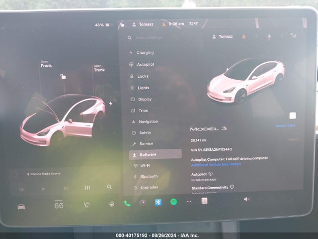 Tesla Model 3 Rear-wheel Drive 2022 5YJ3E1EA2NF112443 Image 7