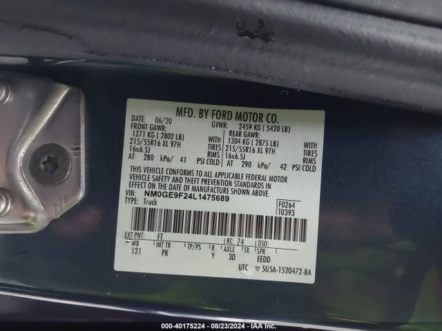 Ford Transit Connect Xlt Passenger 2020 NM0GE9F24L1475689 Image 9