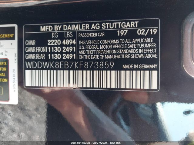WDDWK8EB7KF873859 Mercedes-Benz C 300 4matic