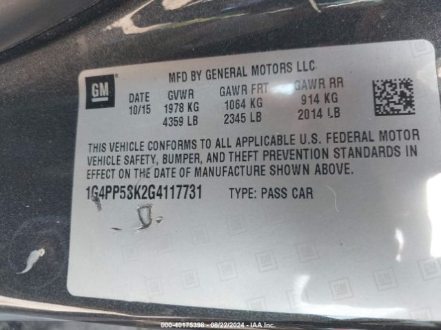 1G4PP5SK2G4117731 Buick Verano