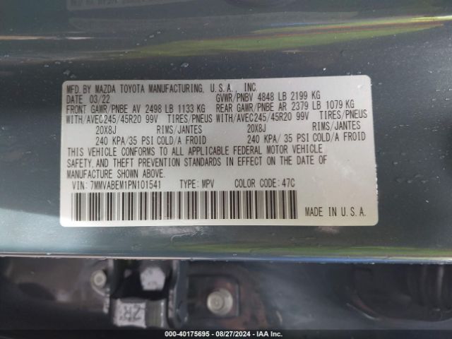 7MMVABEM1PN101541 Mazda Cx-50 2.5 S Premium Plus