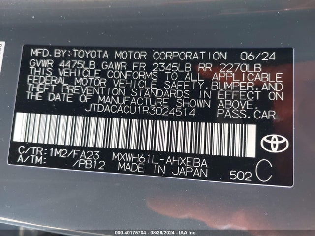 Toyota Prius Prime Se 2024 JTDACACU1R3024514 Image 9