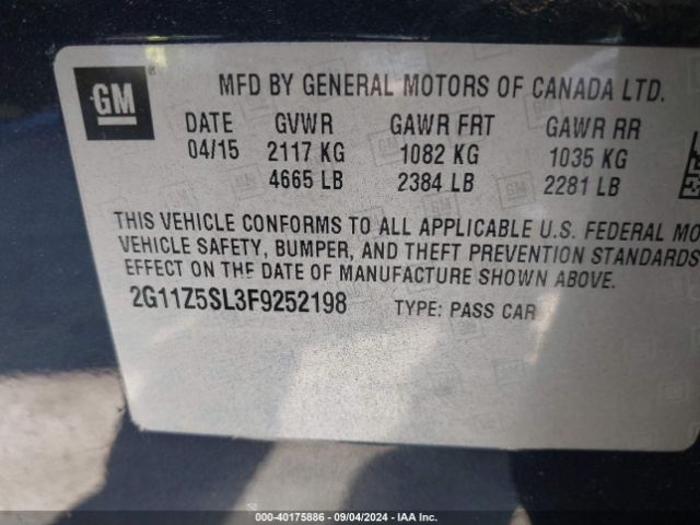 2G11Z5SL3F9252198 Chevrolet IMPALA LS