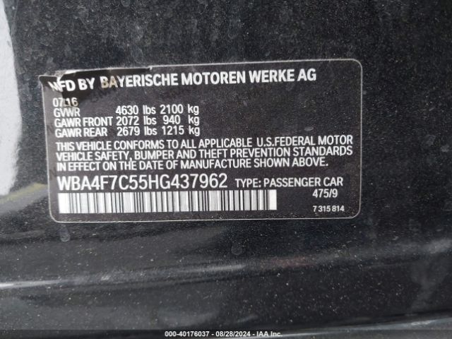 WBA4F7C55HG437962 BMW 430i Gran Coupe