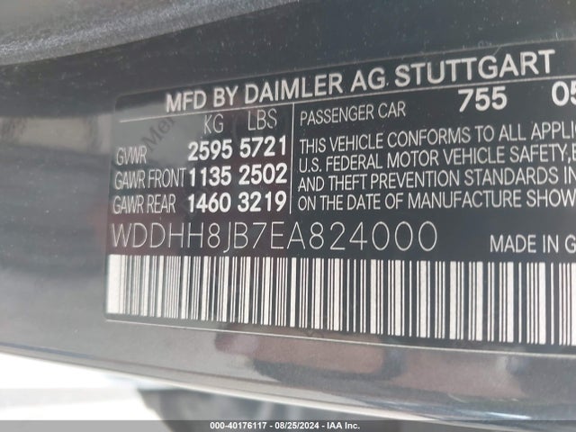 WDDHH8JB7EA824000 Mercedes-Benz E 350 4matic