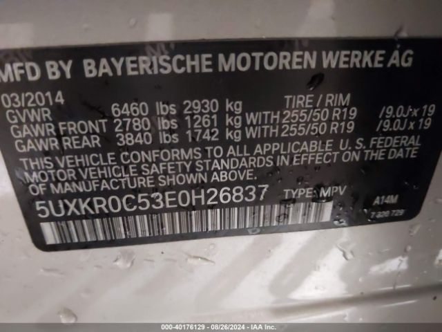5UXKR0C53E0H26837 BMW X5 Xdrive35i