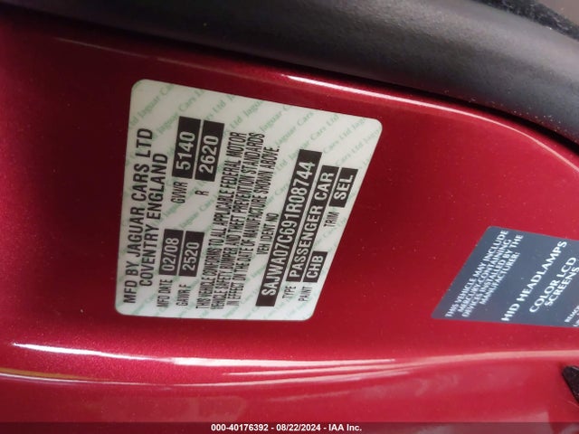 2009 JAGUAR XF SAJWA07C691R08744 Photo 8