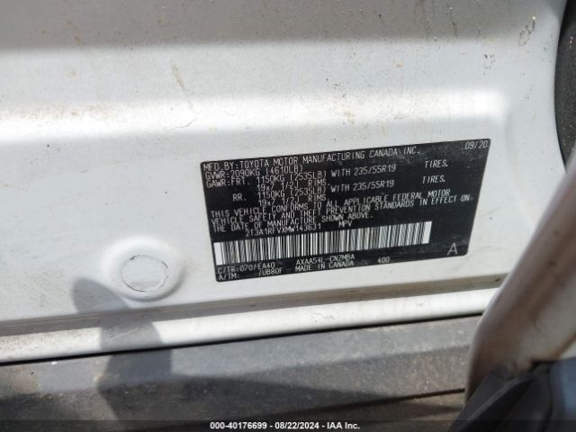 2T3A1RFVXMW143631 Toyota Rav4 Xle Premium