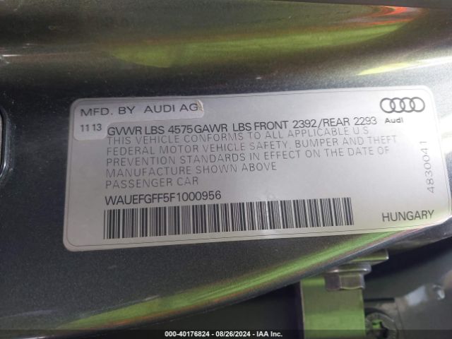 WAUEFGFF5F1000956 Audi A3 2.0t Premium