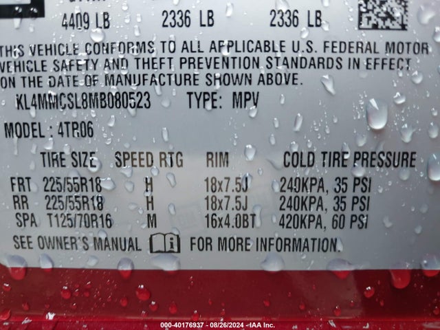 KL4MMCSL8MB080523 Buick Encore Gx Awd Preferred