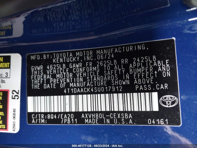 Toyota CAMRY SE 2025 4T1DAACK4SU017912 Image 9