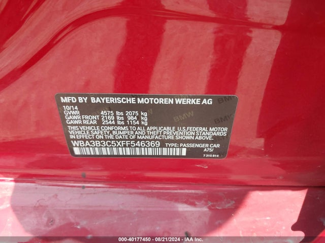 WBA3B3C5XFF546369 BMW 328i Xdrive