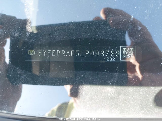 Toyota COROLLA LE 2020 5YFEPRAE5LP098789 Image 9