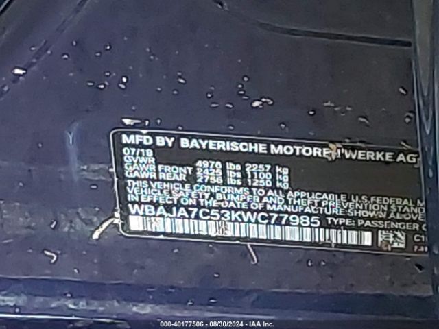 WBAJA7C53KWC77985 BMW 530i Xdrive
