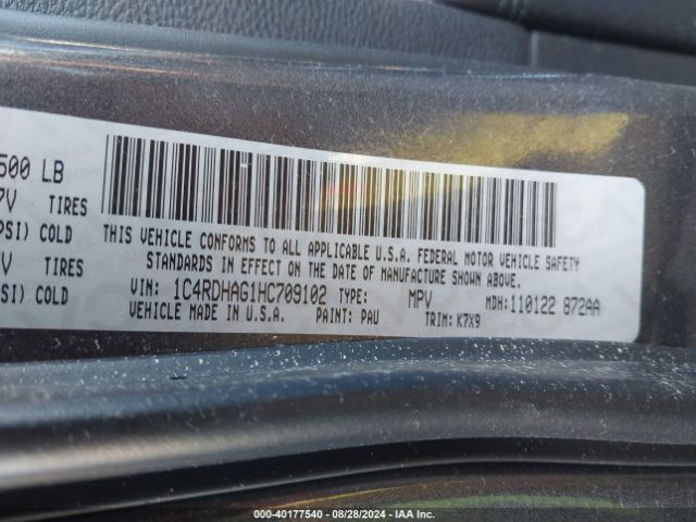 1C4RDHAG1HC709102 Dodge Durango Sxt Rwd