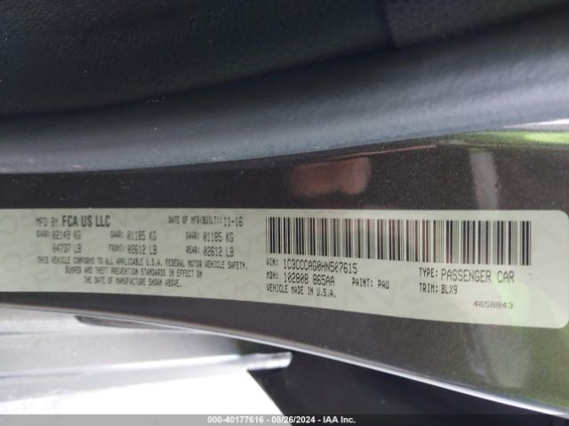 1C3CCCAG0HN507615 Chrysler 200 Limited Platinum