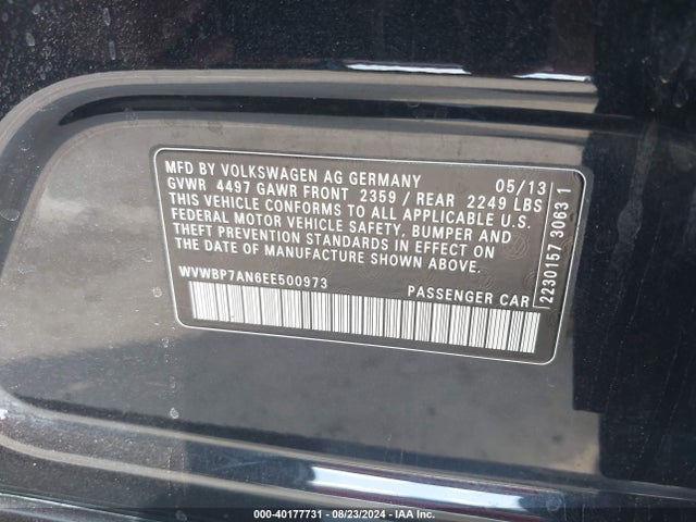 WVWBP7AN6EE500973 Volkswagen Cc 2.0t Sport
