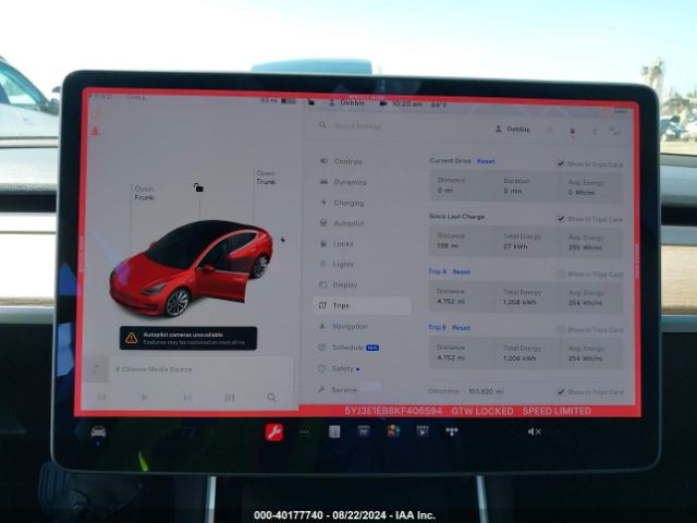 5YJ3E1EB8KF406594 Tesla Model 3 Long Range/performance