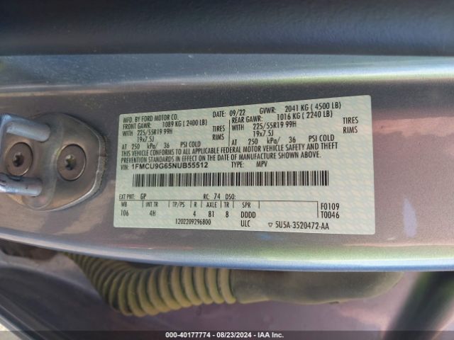 2022 FORD ESCAPE 1FMCU9G65NUB55512 Photo 8
