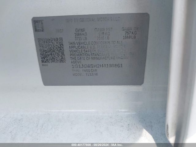 1G1JG6SH2H4169861 Chevrolet Sonic Lt Auto