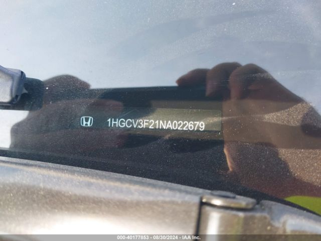 1HGCV3F21NA022679 Honda Accord Hybrid Sport