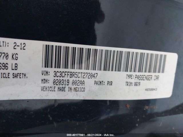 2012 FIAT 500 3C3CFFBR5CT272047 Photo 8