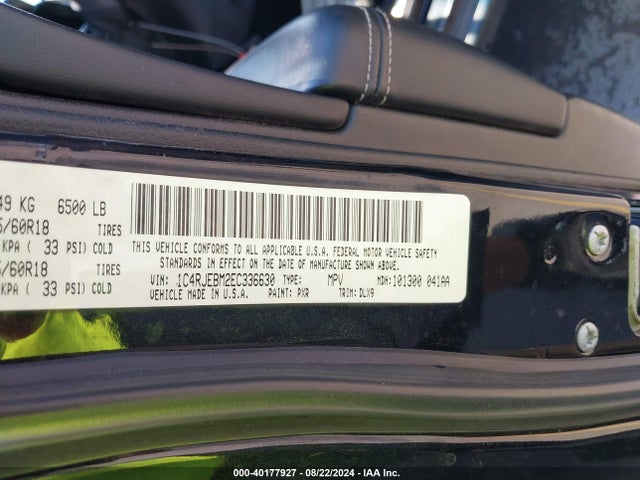 Jeep Grand Cherokee Limited 2014 1C4RJEBM2EC336630 Image 9